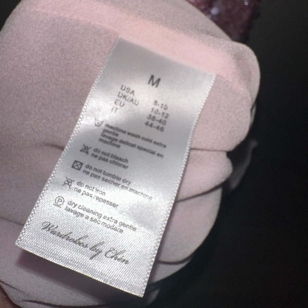 Wardrobes by Chen Luxury Halter Pink Sequin Short cocktail Dress Limmi Sz M - Picture 9 of 9